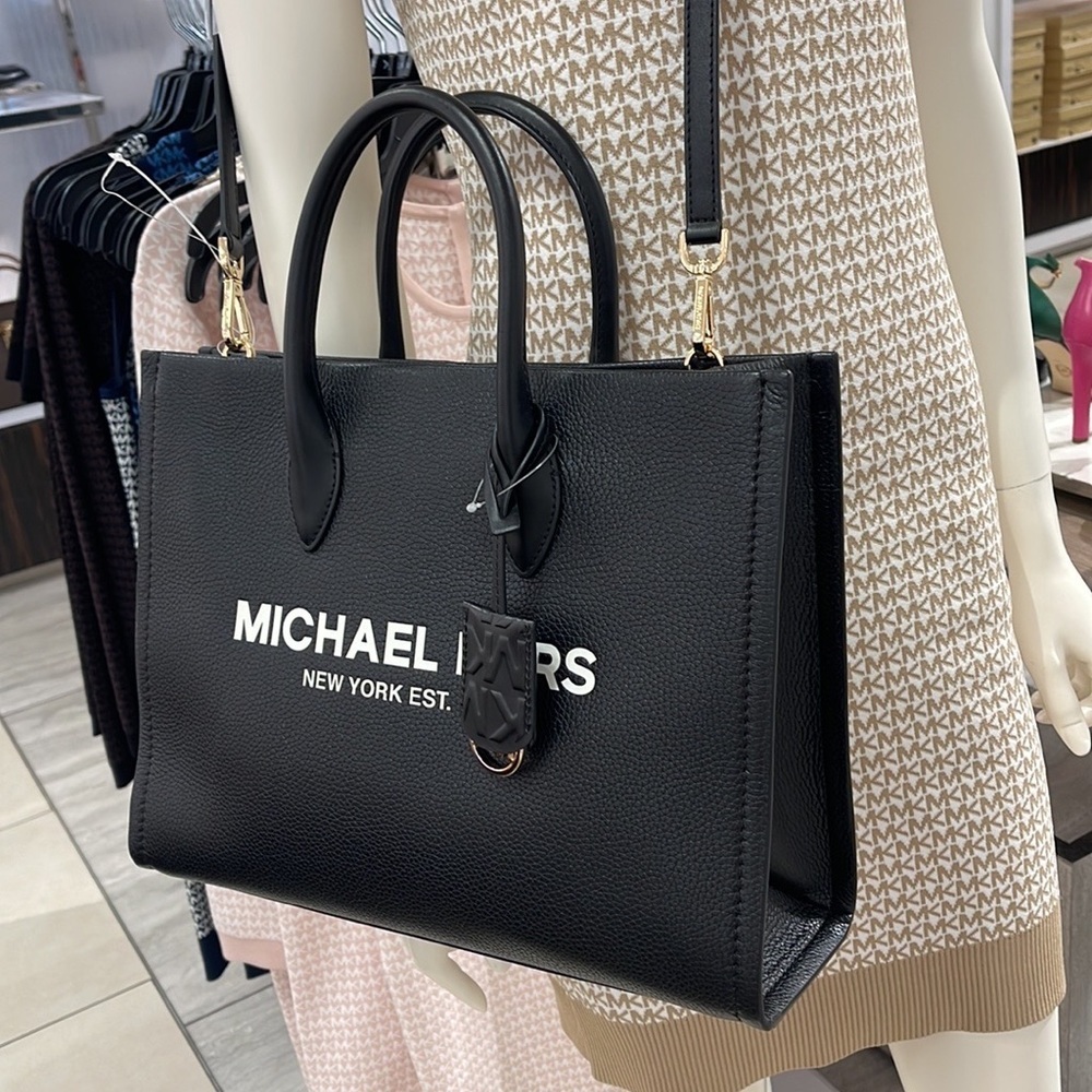 Michael Kors Medium Mirella 35S2G7ZT7L Tote Bag In Black - Picture 5 of 16